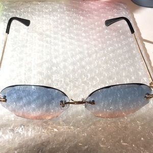 Ombre circle sunglasses